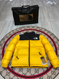 The North Face Yellow & Black Nuptse 700-Fill Hooded Down Jacket