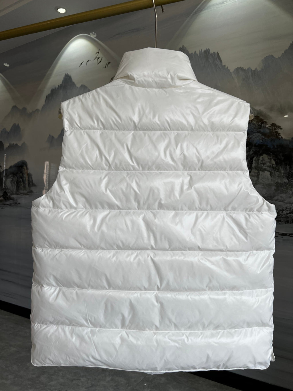Moncler White Quilted Down Vest