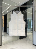Moncler White Matte Down Vest