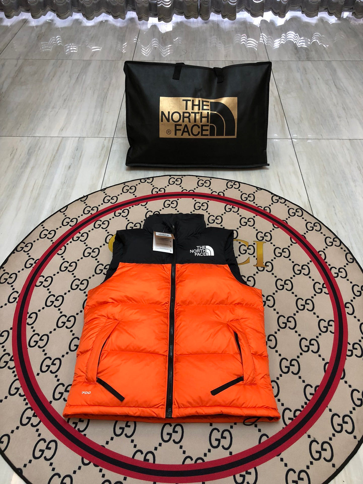 The North Face Orange 700 Down Vest