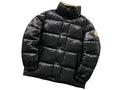 Moncler Black Fegeo Oversized Badge Stand-Collar Down Jacket