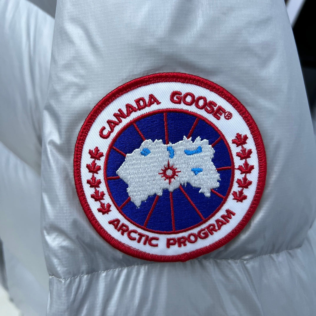 Canada Goose Silver Freestyle Cropped Down Jacket