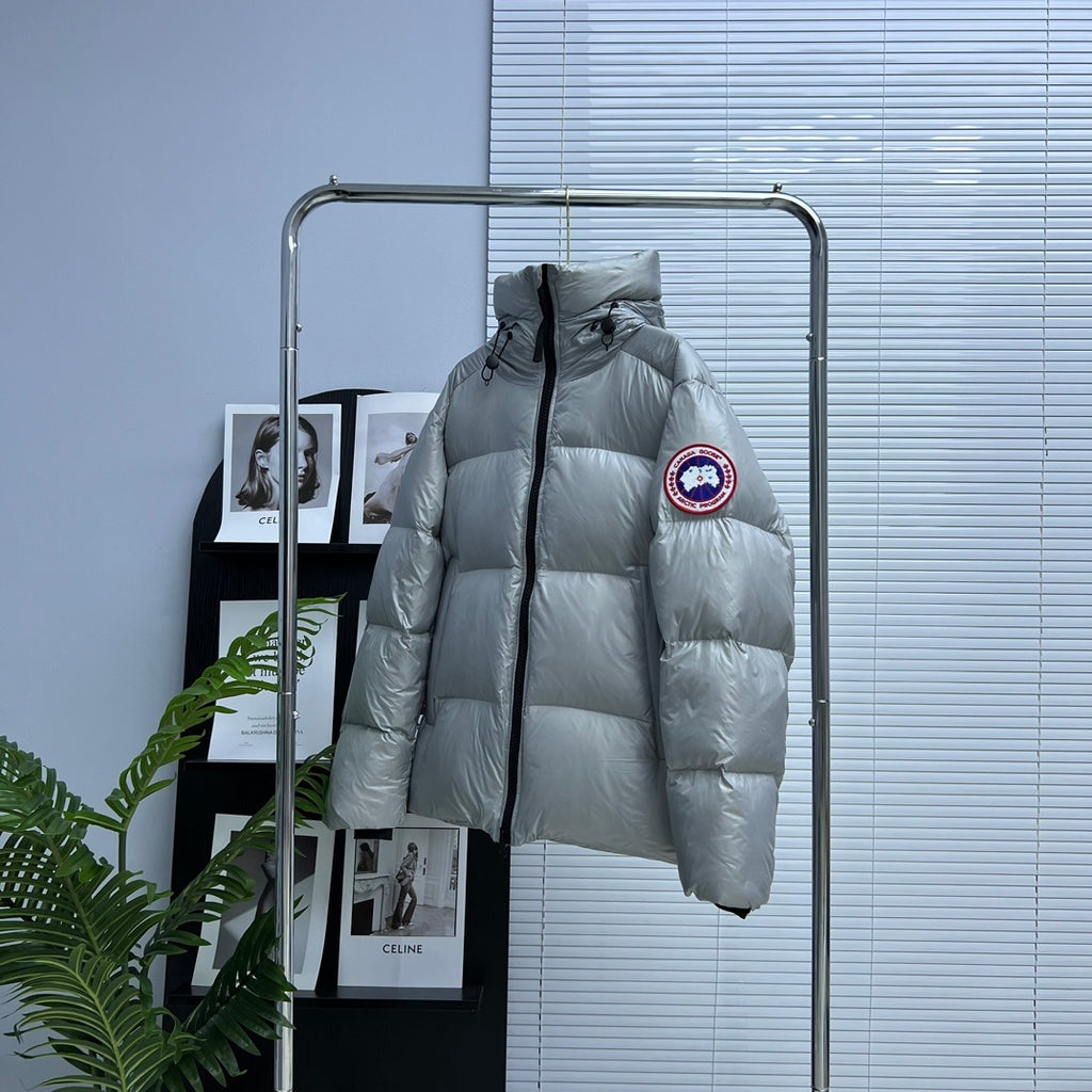 Canada Goose Silver Freestyle Cropped Down Jacket