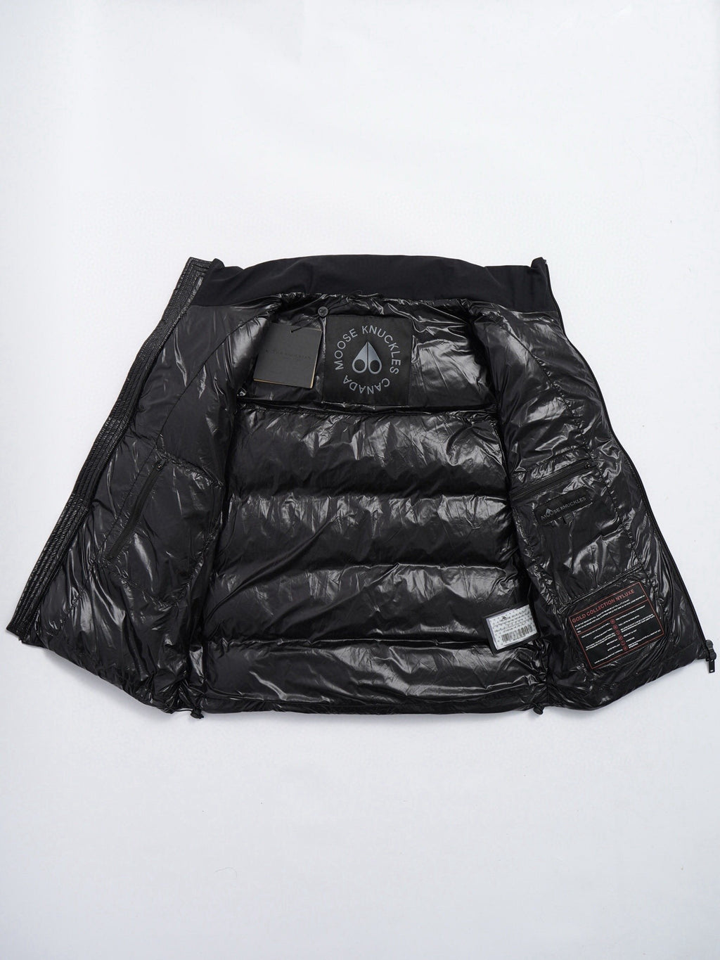 Moose Knuckles Black Glossy Down Vest