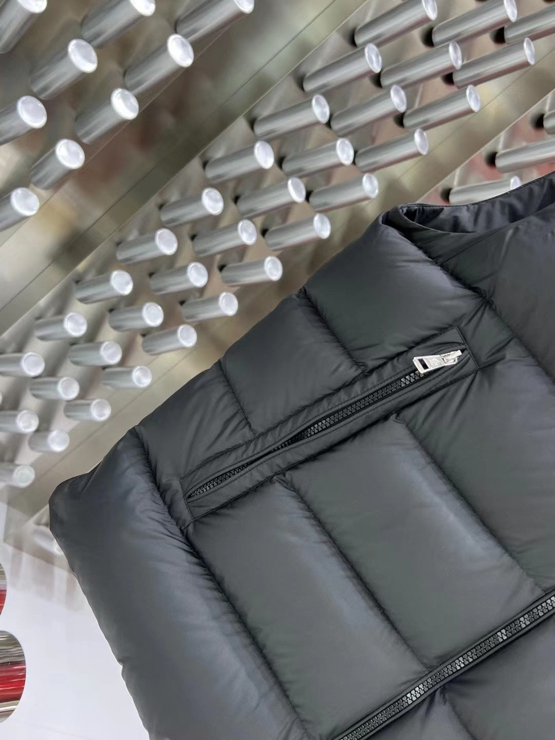 Moncler Black Hooded Down Vest