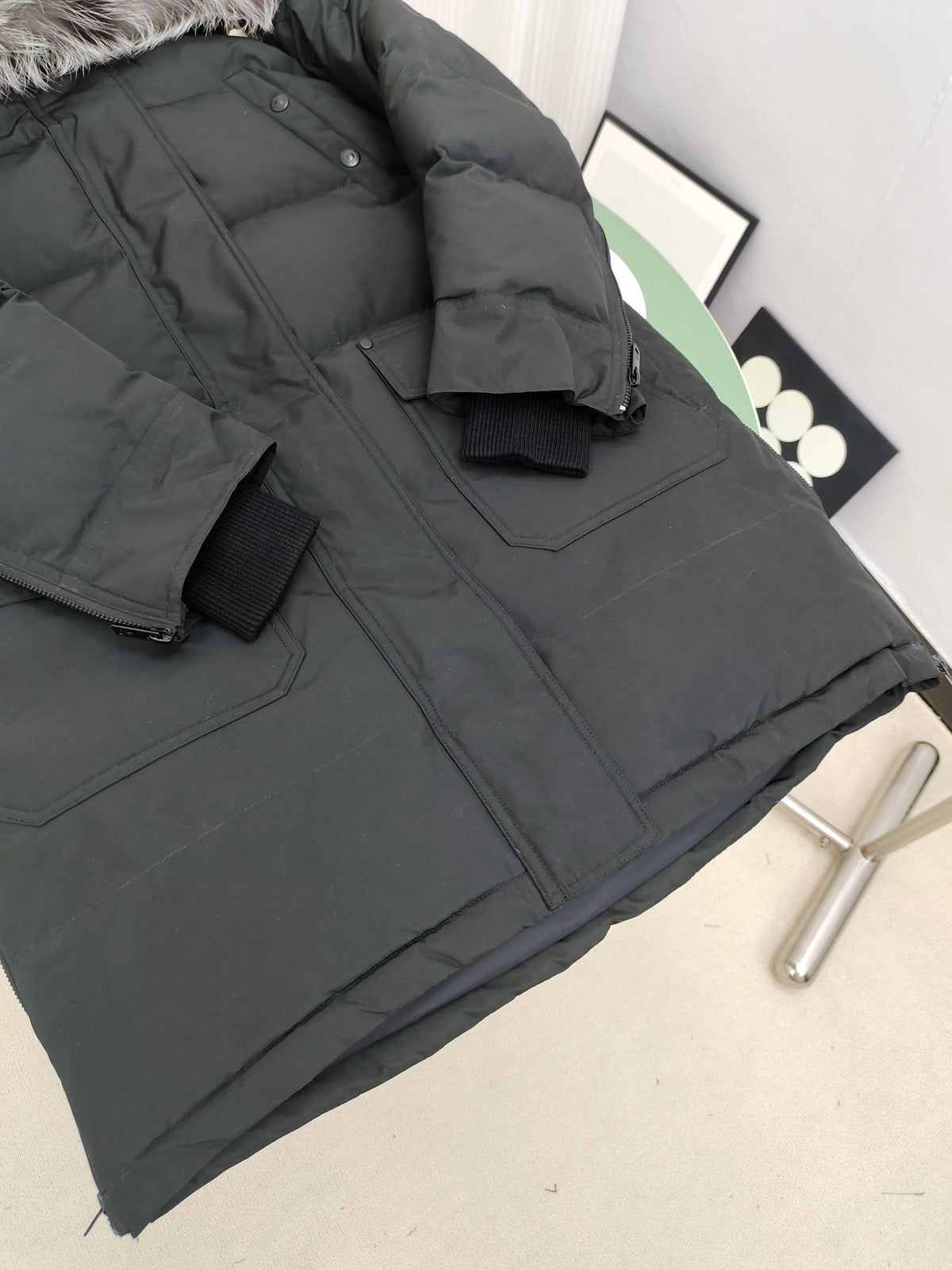Moose Knuckles Black Wyndham Down Parka