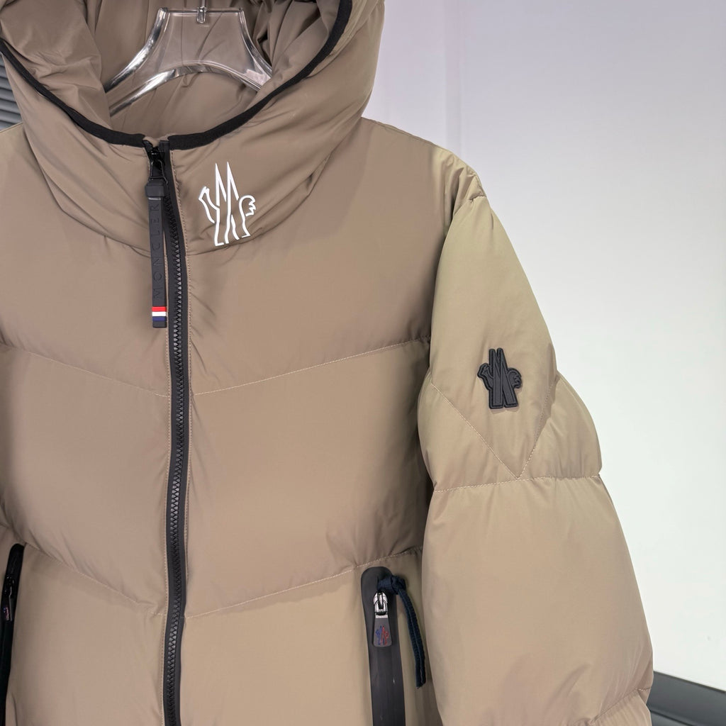 Moncler Grenoble Camel Hooded Down Jacket