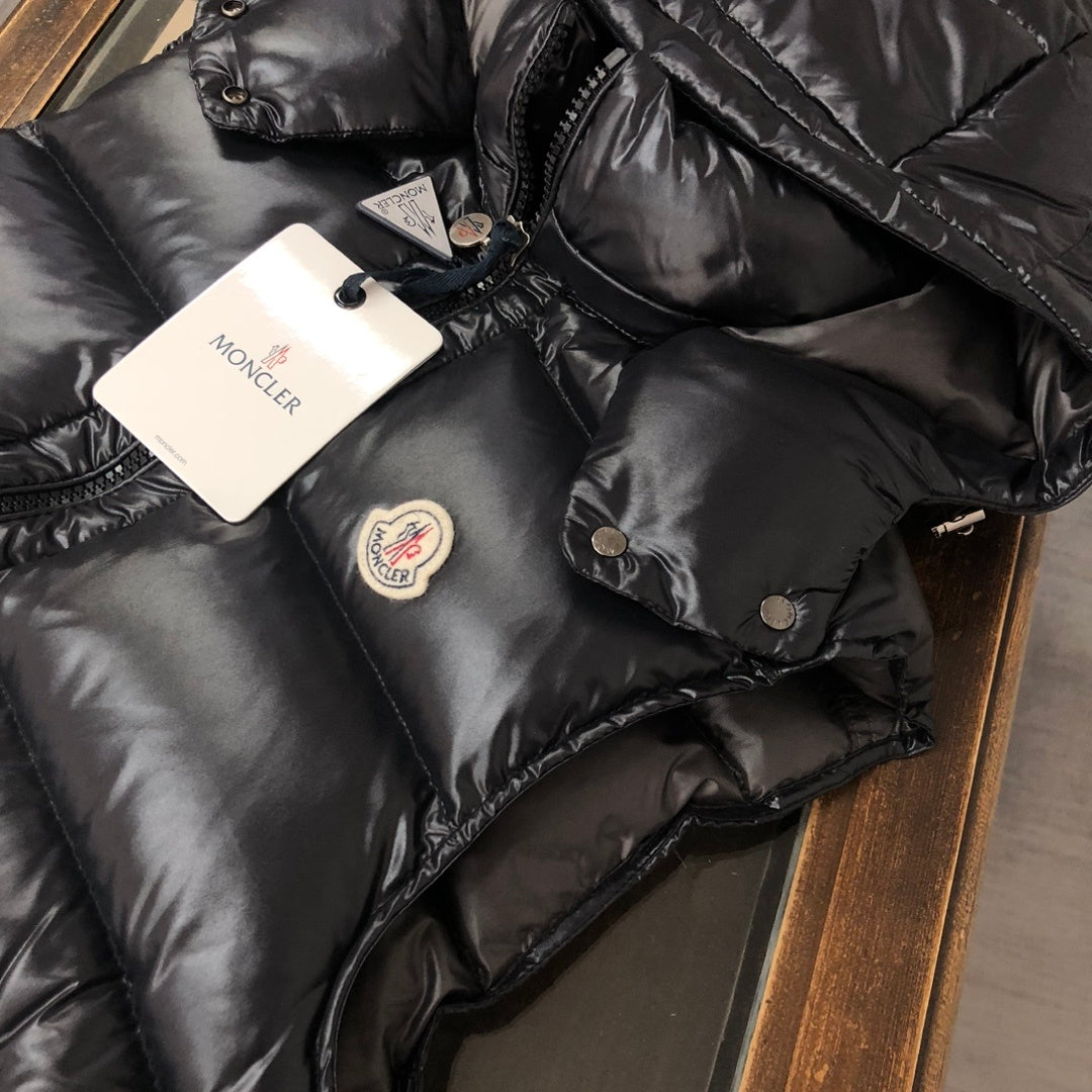 Moncler Black Hooded Down Vest