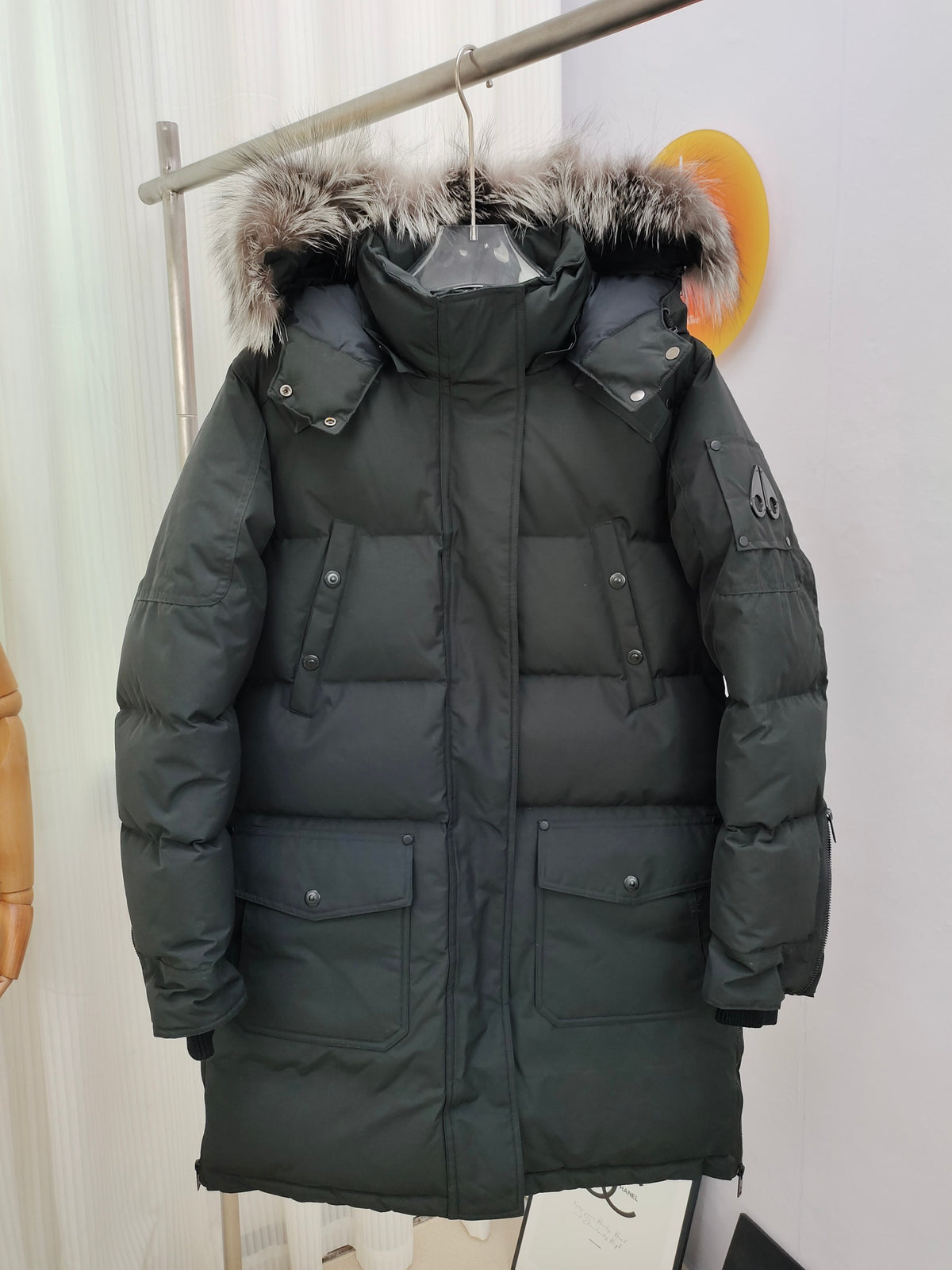 Moose Knuckles Black Wyndham Down Parka
