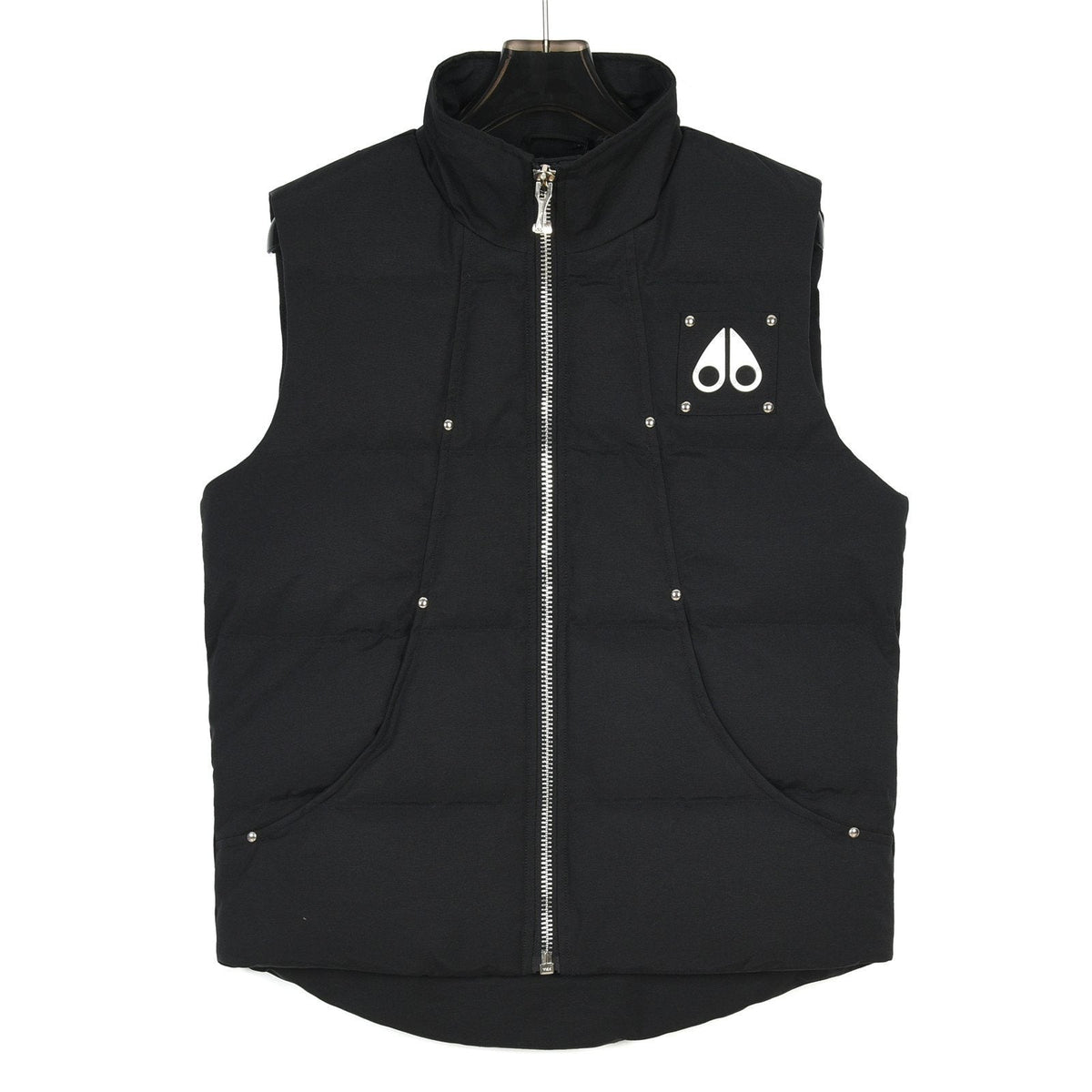 Moose Knuckles Black Textured Down Vest