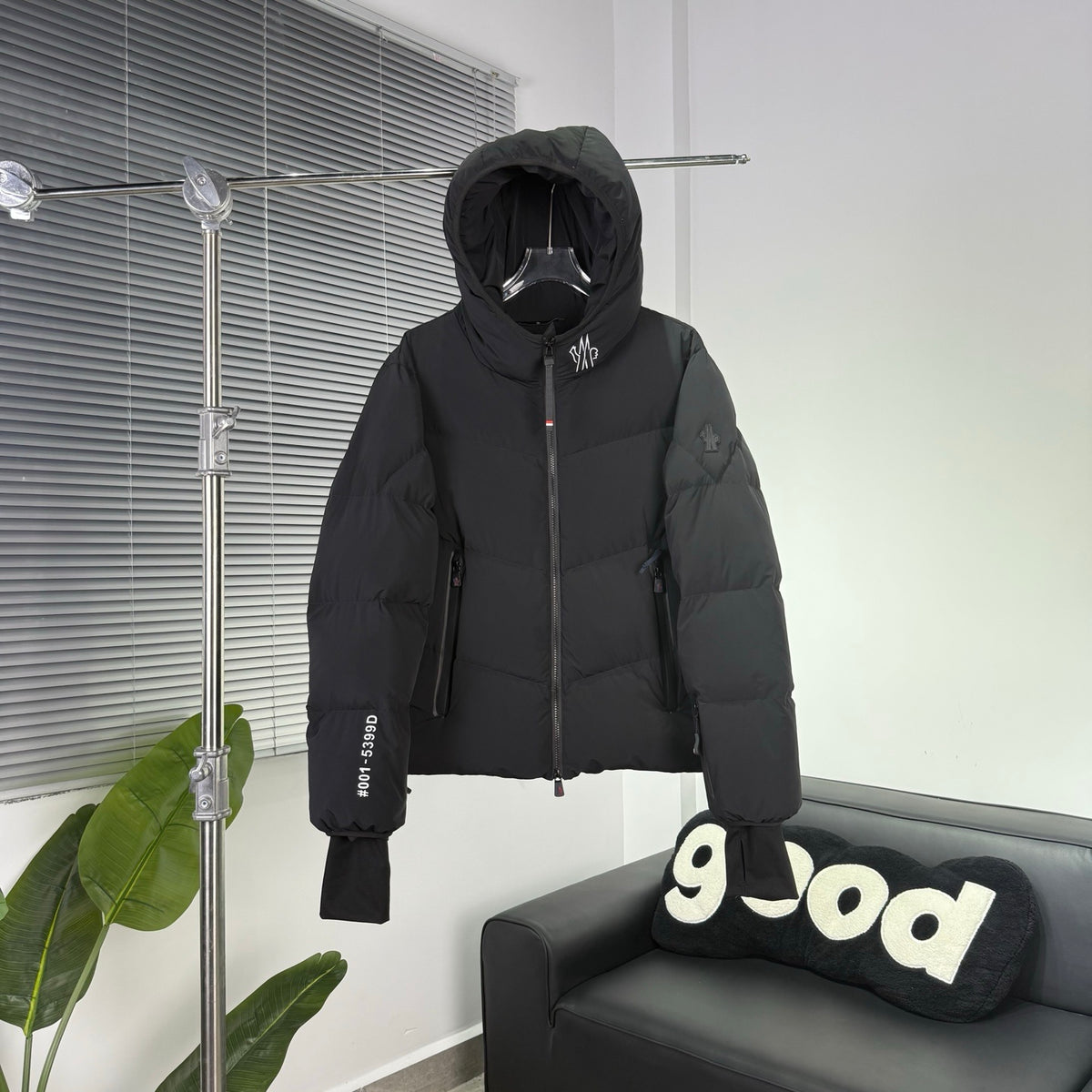 Moncler Grenoble Black Hooded Down Jacket
