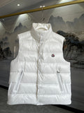 Moncler White Quilted Down Vest