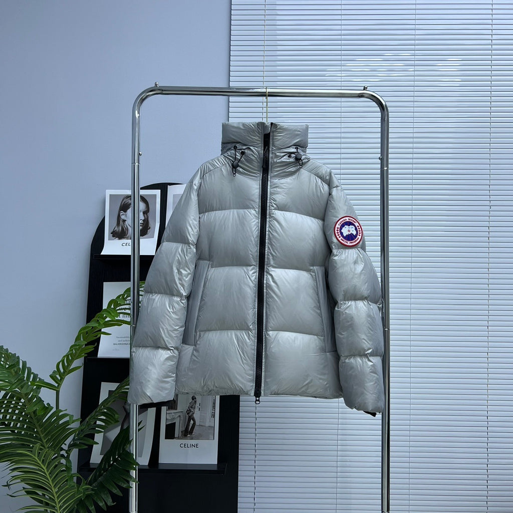 Canada Goose Silver Freestyle Cropped Down Jacket