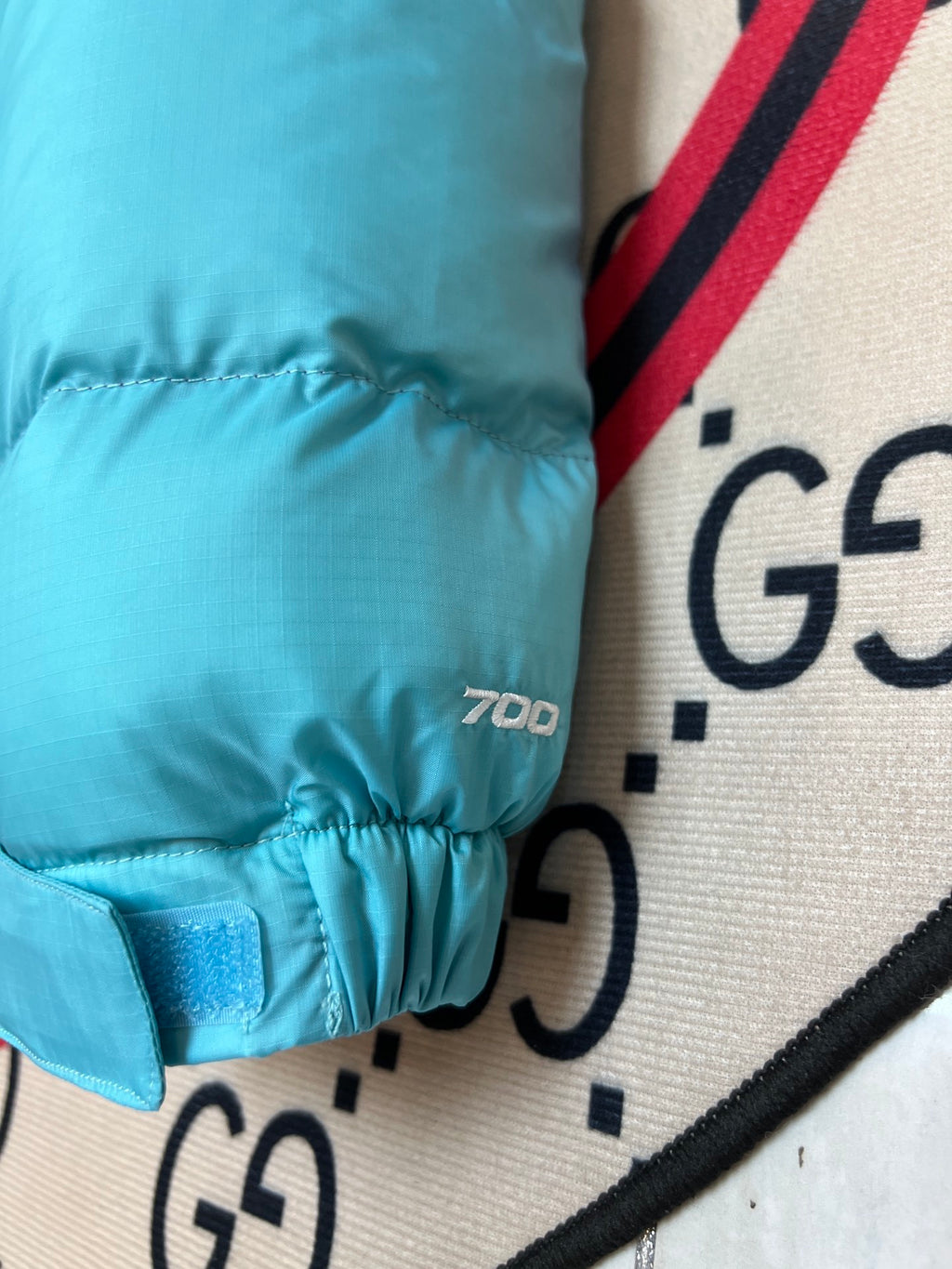 The North Face Teal & Purple Nuptse 700-Fill Hooded Down Jacket