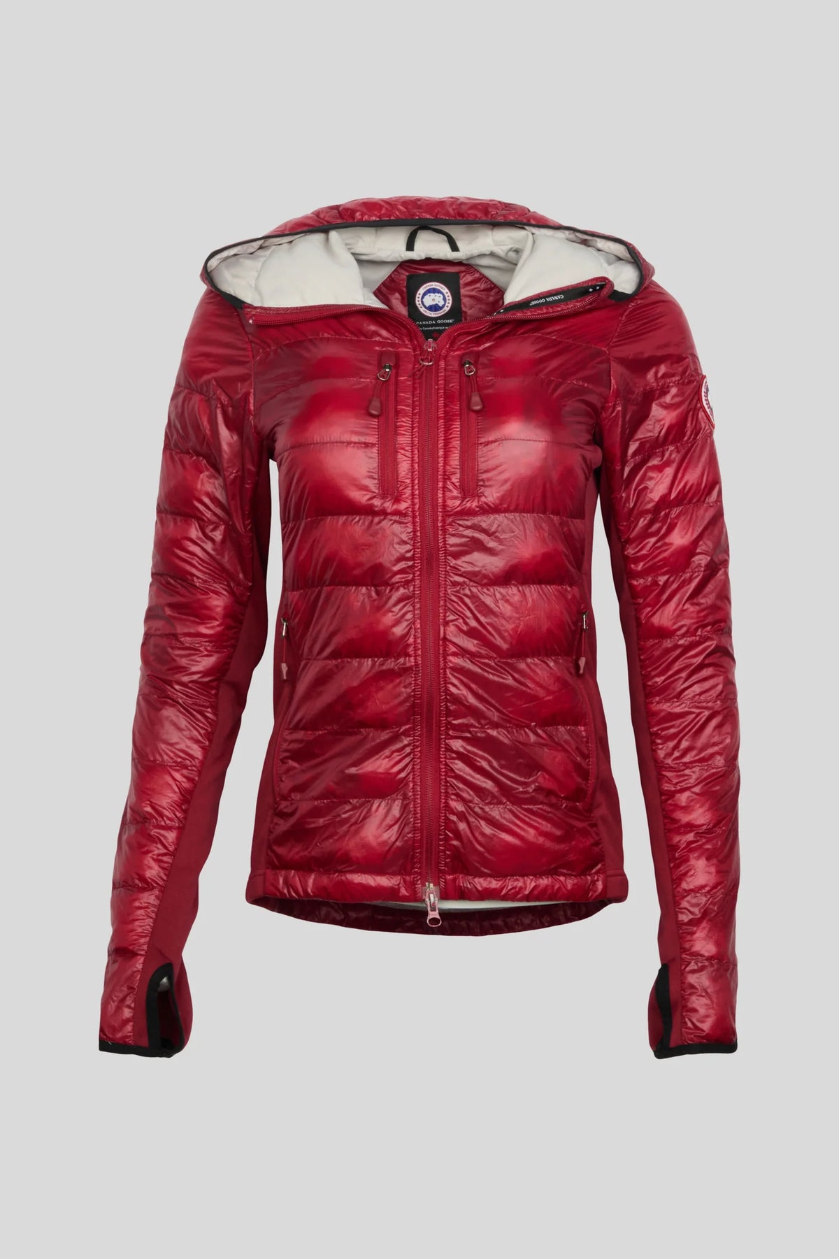 Canada Goose Red HyBridge Lite Down Hooded Jacket